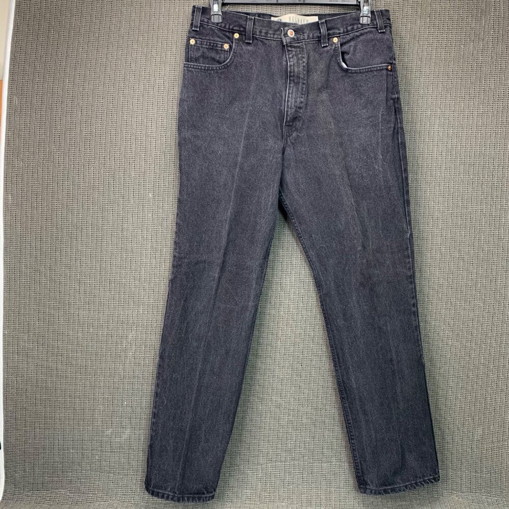 Arizona Jean Co. Mens Size 36x32 Black Relaxed Fit Denim Jeans 100% Cotton